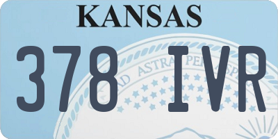 KS license plate 378IVR