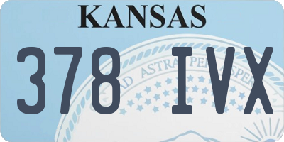 KS license plate 378IVX