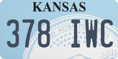 KS license plate 378IWC