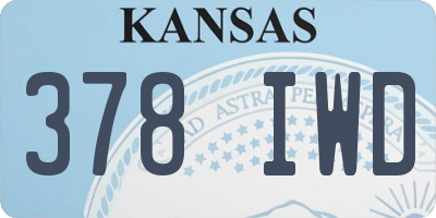 KS license plate 378IWD