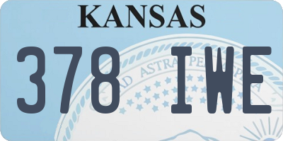KS license plate 378IWE