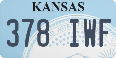 KS license plate 378IWF