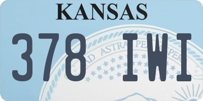 KS license plate 378IWI