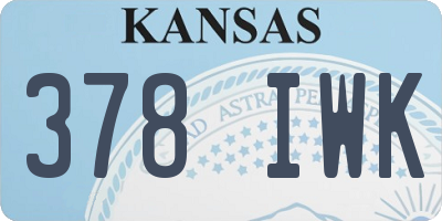 KS license plate 378IWK