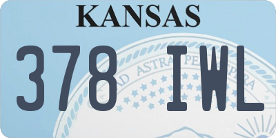 KS license plate 378IWL