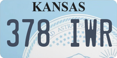 KS license plate 378IWR
