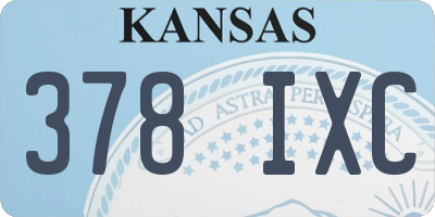 KS license plate 378IXC