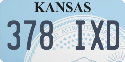 KS license plate 378IXD