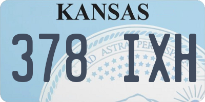 KS license plate 378IXH