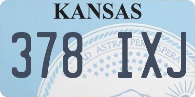 KS license plate 378IXJ