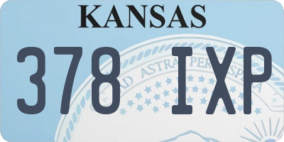KS license plate 378IXP