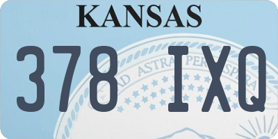 KS license plate 378IXQ
