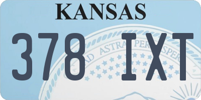 KS license plate 378IXT