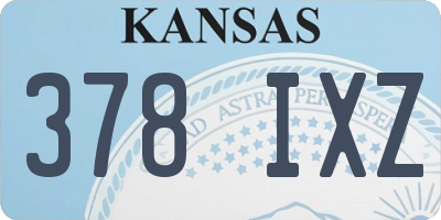KS license plate 378IXZ