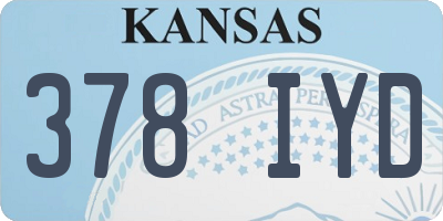 KS license plate 378IYD