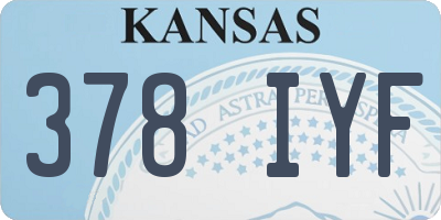 KS license plate 378IYF