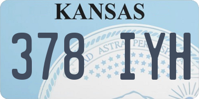 KS license plate 378IYH
