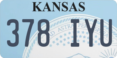 KS license plate 378IYU