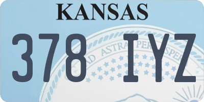 KS license plate 378IYZ