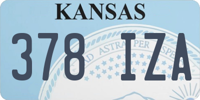 KS license plate 378IZA