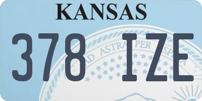 KS license plate 378IZE