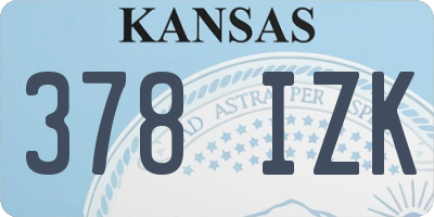 KS license plate 378IZK
