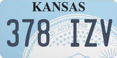 KS license plate 378IZV