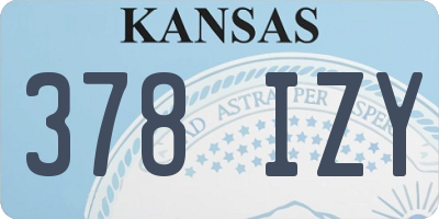 KS license plate 378IZY