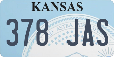 KS license plate 378JAS
