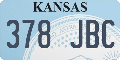KS license plate 378JBC