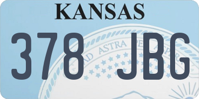 KS license plate 378JBG