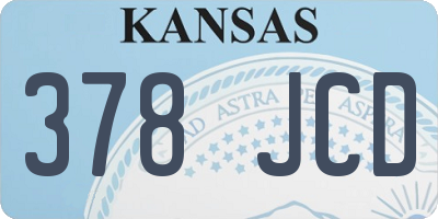 KS license plate 378JCD