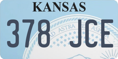 KS license plate 378JCE