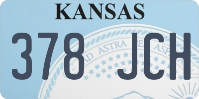 KS license plate 378JCH