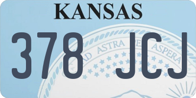 KS license plate 378JCJ