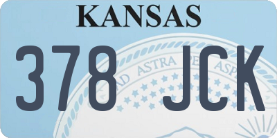 KS license plate 378JCK