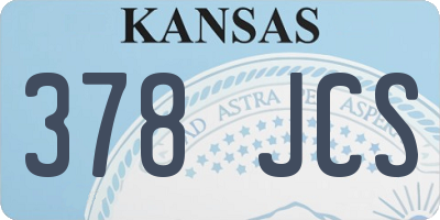 KS license plate 378JCS
