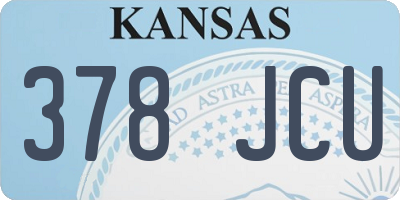 KS license plate 378JCU