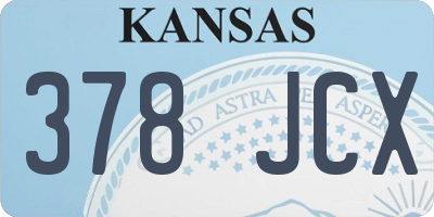 KS license plate 378JCX