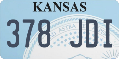 KS license plate 378JDI
