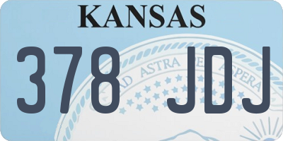 KS license plate 378JDJ