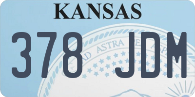 KS license plate 378JDM