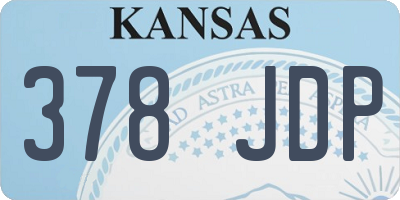 KS license plate 378JDP