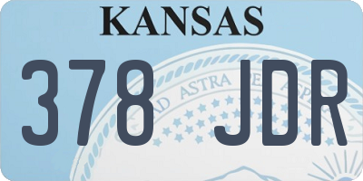 KS license plate 378JDR