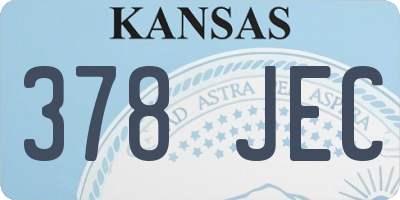 KS license plate 378JEC