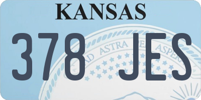 KS license plate 378JES