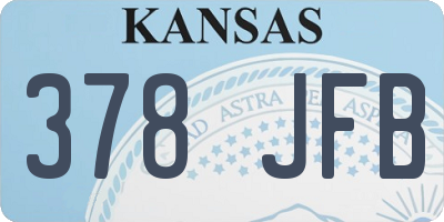 KS license plate 378JFB