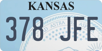 KS license plate 378JFE