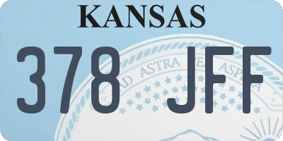KS license plate 378JFF