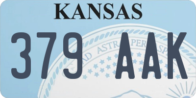 KS license plate 379AAK